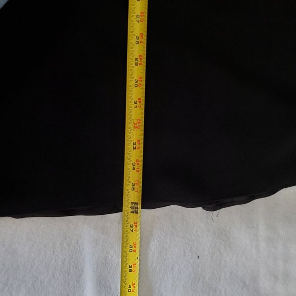 Black Dress Size 12 Cocktail Sleeveless Side Zip Draped Front Lined - Picture 9 of 11